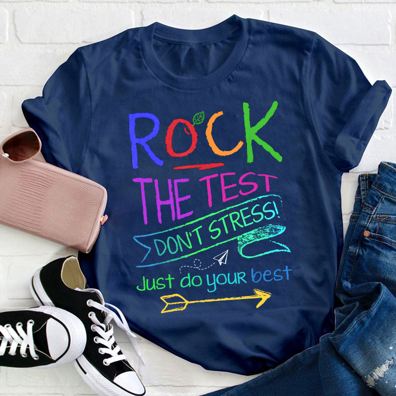 Funny Testing Teacher Rock The Test T-Shirt