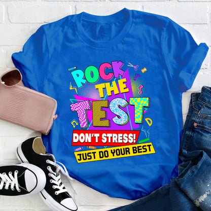 Retro Rock The Test Teacher T-Shirt