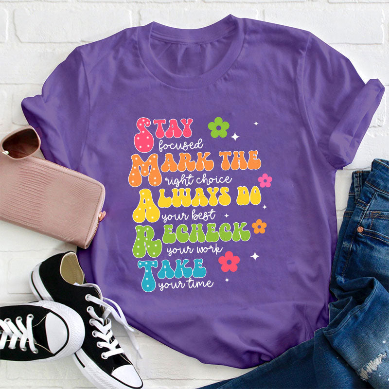 Smart Don't Stress Do Your Best Teacher T-Shirt